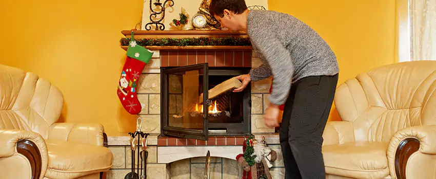 Rusted Metal Fireplace Restoration in Arnold, Missouri